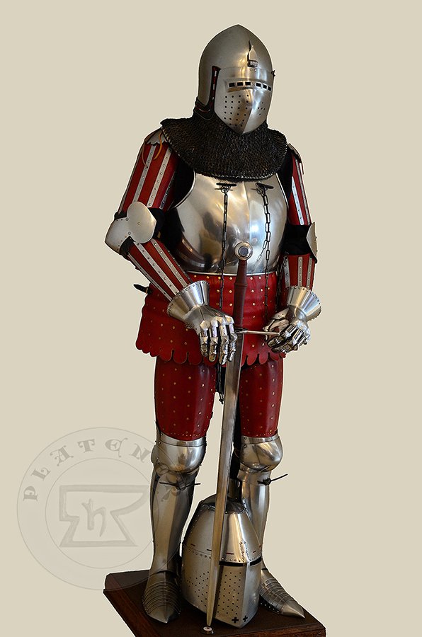 Zbroja wzorowana na nagrobkach niemieckich rycerzy: Beringera von Berlichinge 1377 oraz Voita von Rieneck 1379/Armour set based on german knights effigies: Beringer von Berlichinge 1377 and Voit von Rieneck 1379
