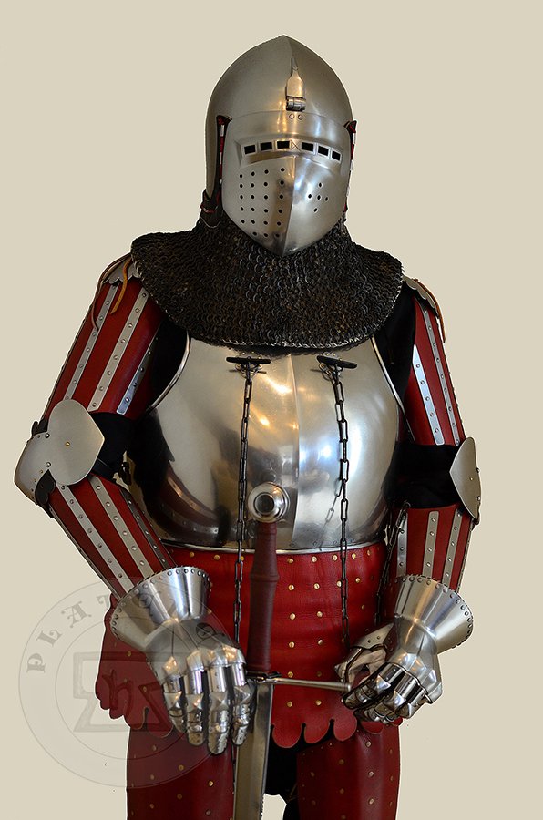 Zbroja wzorowana na nagrobkach niemieckich rycerzy: Beringera von Berlichinge 1377 oraz Voita von Rieneck 1379/Armour set based on german knights effigies: Beringer von Berlichinge 1377 and Voit von Rieneck 1379
